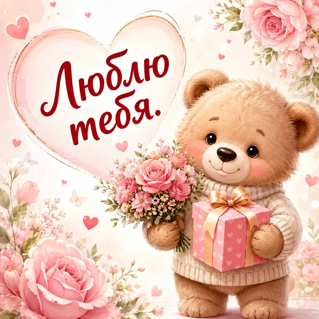 Открытка Люблю тебя